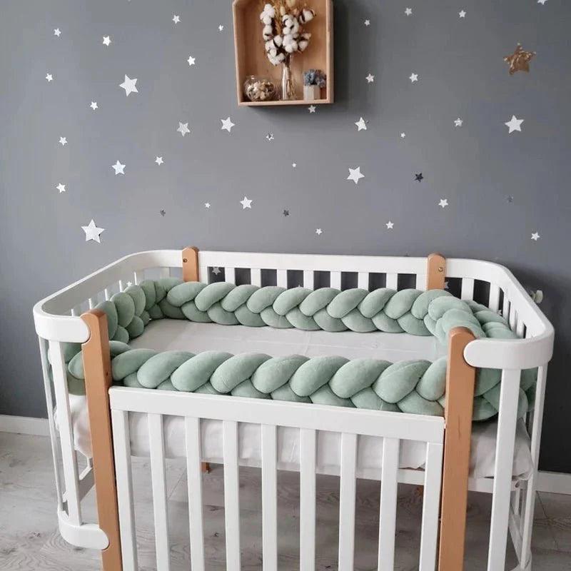 Braid Knot Crib Bumper for Safe and Cozy Baby Sleep - Nagatta