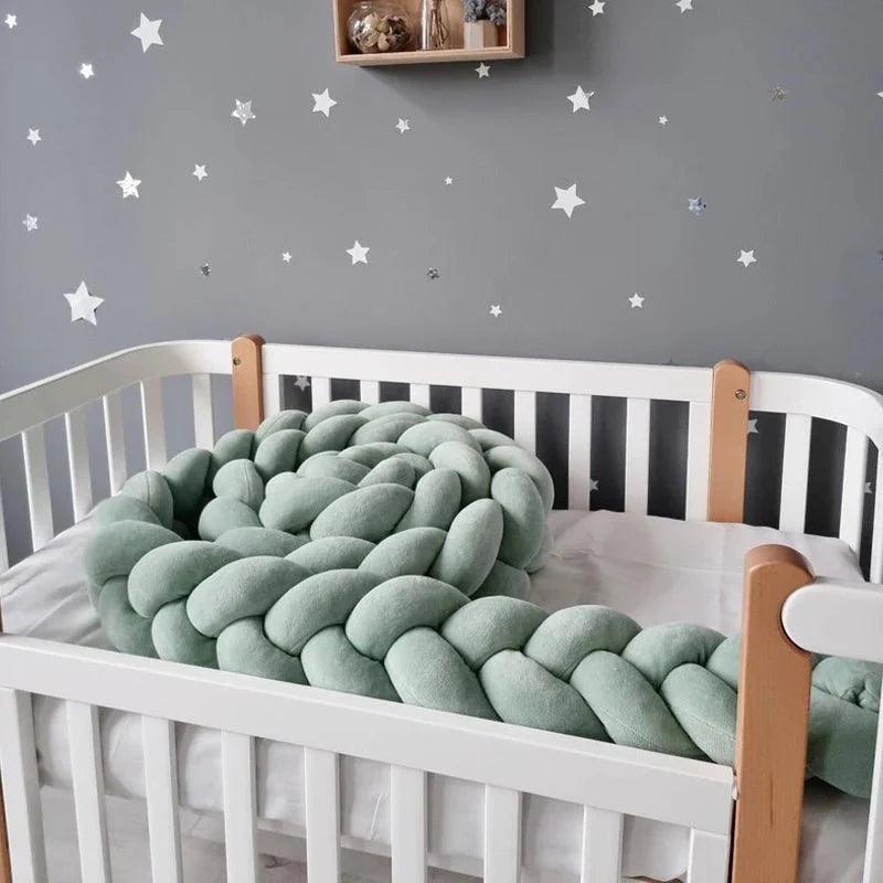 Braid Knot Crib Bumper for Safe and Cozy Baby Sleep - Nagatta