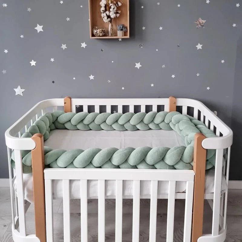 Braid Knot Crib Bumper for Safe and Cozy Baby Sleep - Nagatta