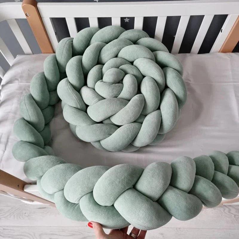 Braid Knot Crib Bumper for Safe and Cozy Baby Sleep - Nagatta