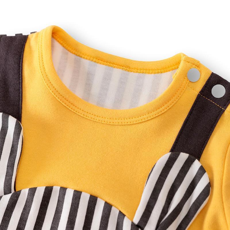 Cute Bear Baby Romper in Bright Yellow for Comfort - Nagatta