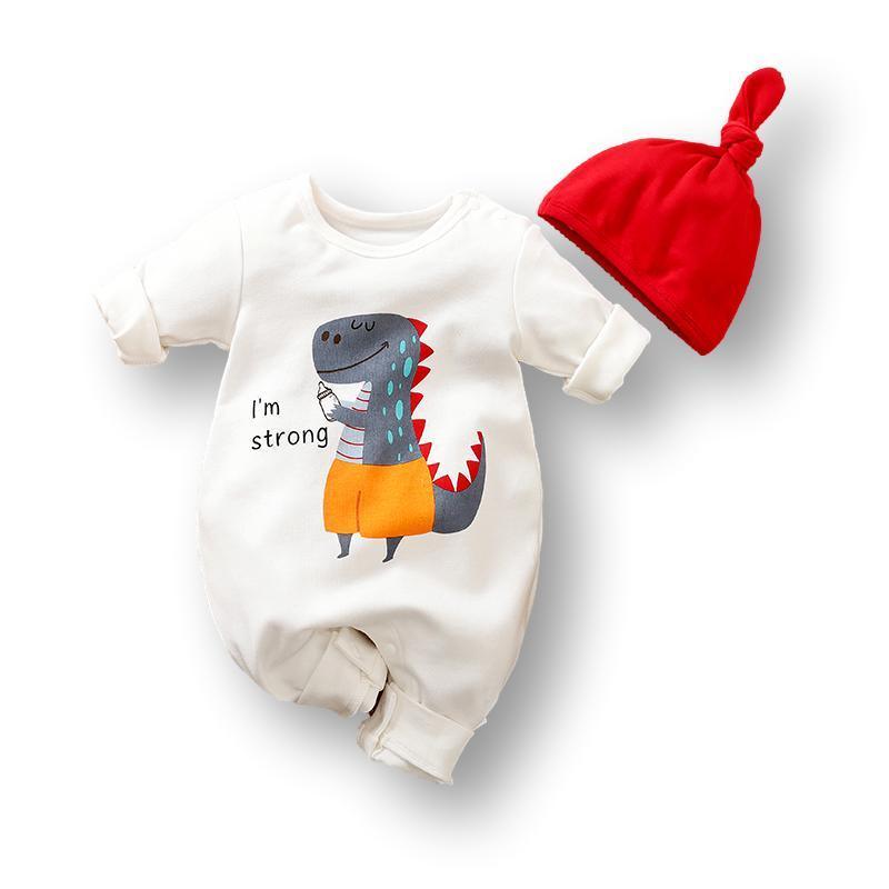 Dinosaur Baby Romper with Hat for Fun Dino Adventures - Nagatta