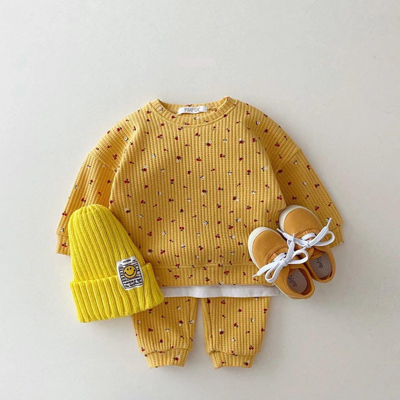 Baby Girl Waffle Cotton Set - Nagatta