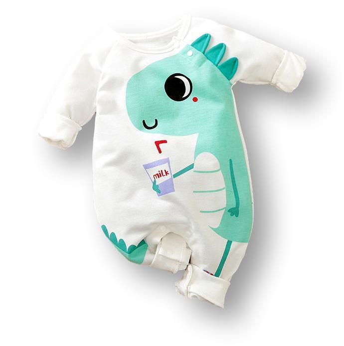 Cute Dinosaur Baby Romper for Comfortable Playtime Fun - Nagatta