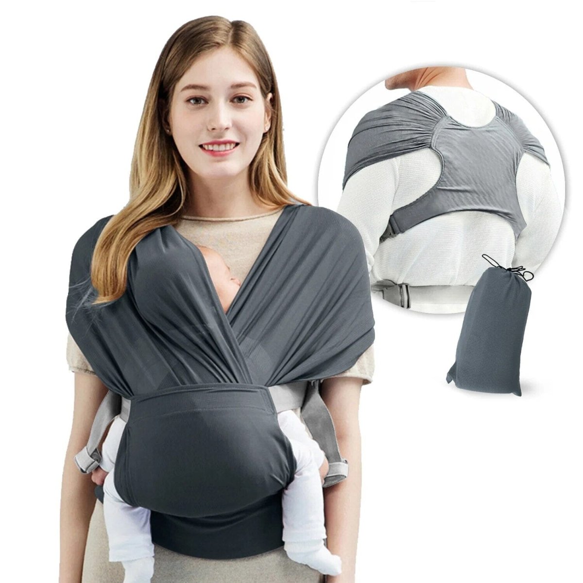 Adjustable Wrap Baby Carrier for Comfortable Babywearing - Nagatta