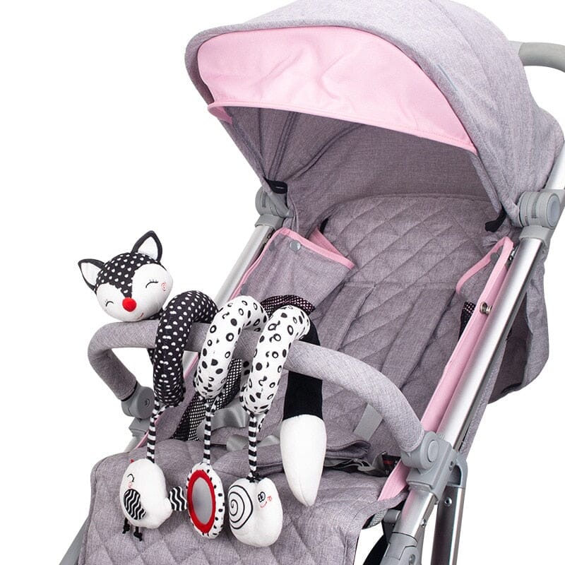 Baby Black White Stroller Spiral Plush Toys for Infants - Nagatta