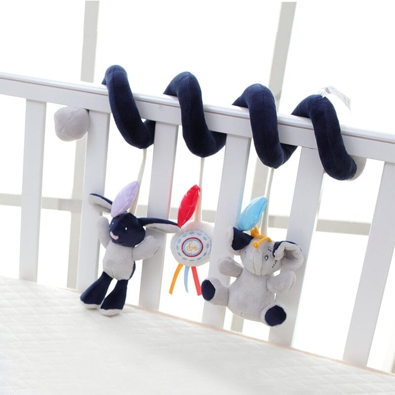 Baby Black White Stroller Spiral Plush Toys for Infants - Nagatta