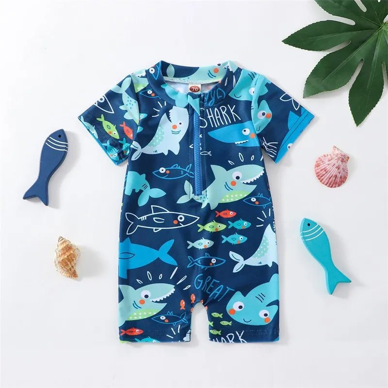 Baby Boy Summer Swimsuit with Cute Designs and Sun Protection - Nagatta