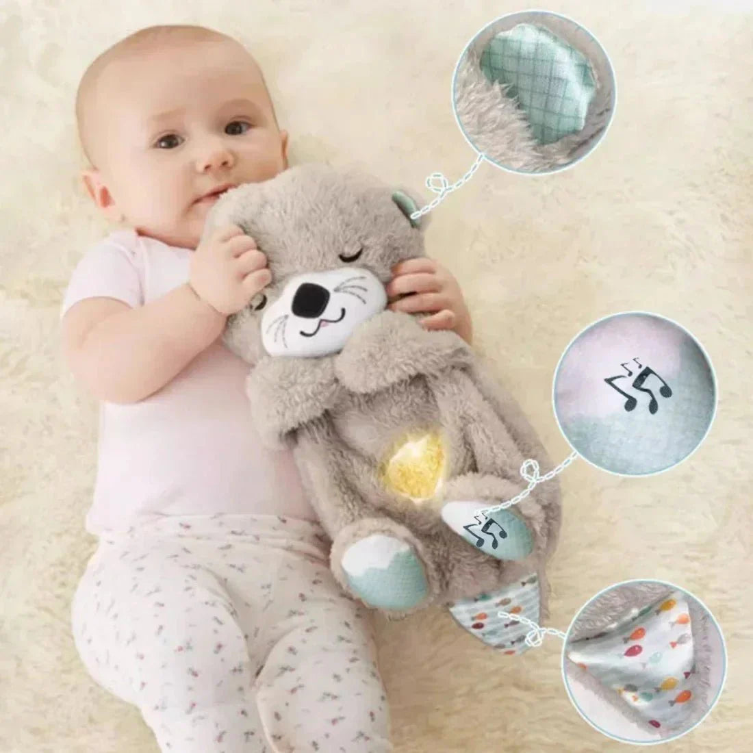 Breathing Otter - Baby Bubble Plush for Soothing Sleep - Nagatta