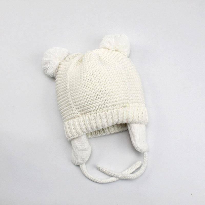 Baby Cotton Knitted Earflap Beanie Bonnet Cap for Infants - Nagatta