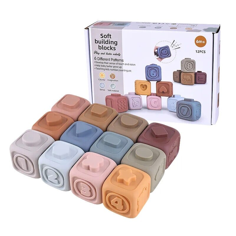 Baby Educational Stacking Montessori Soft Blocks Set - Nagatta