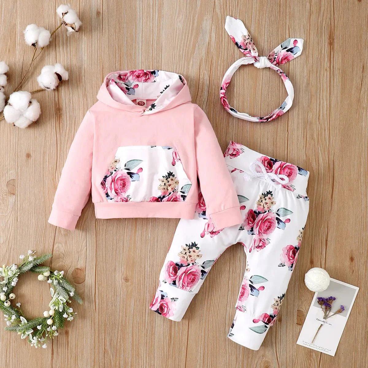 Baby Girl Floral Outfit Set - Nagatta