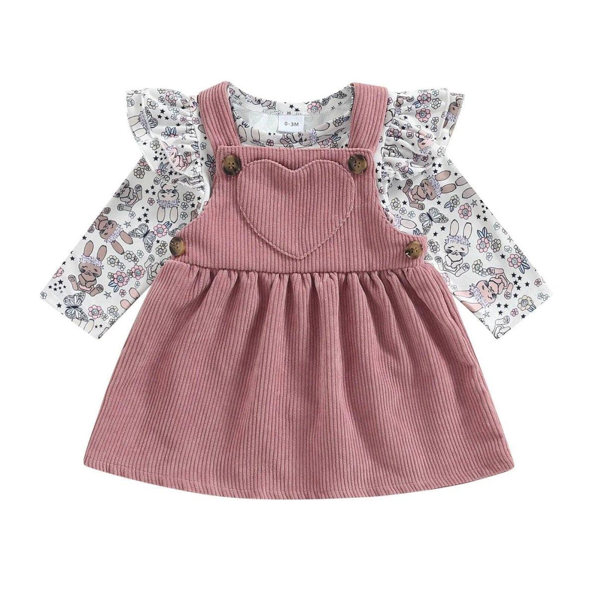 Baby Girl Pink Suspender Skirt - Nagatta