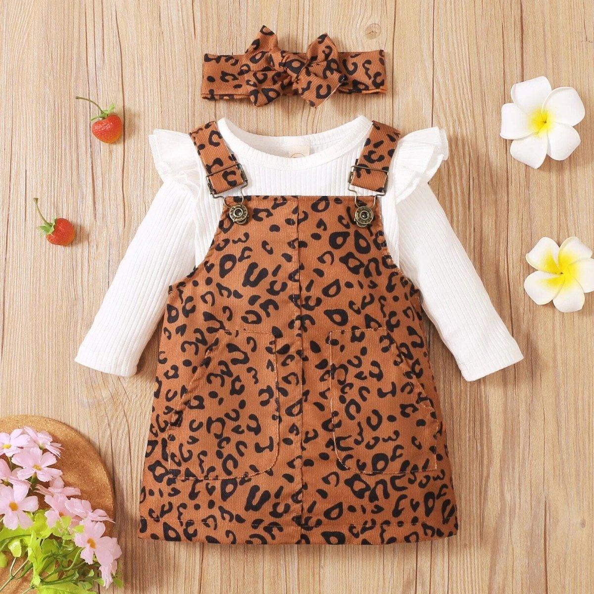 Baby Girl Suspender Skirt Leopard Print - Nagatta