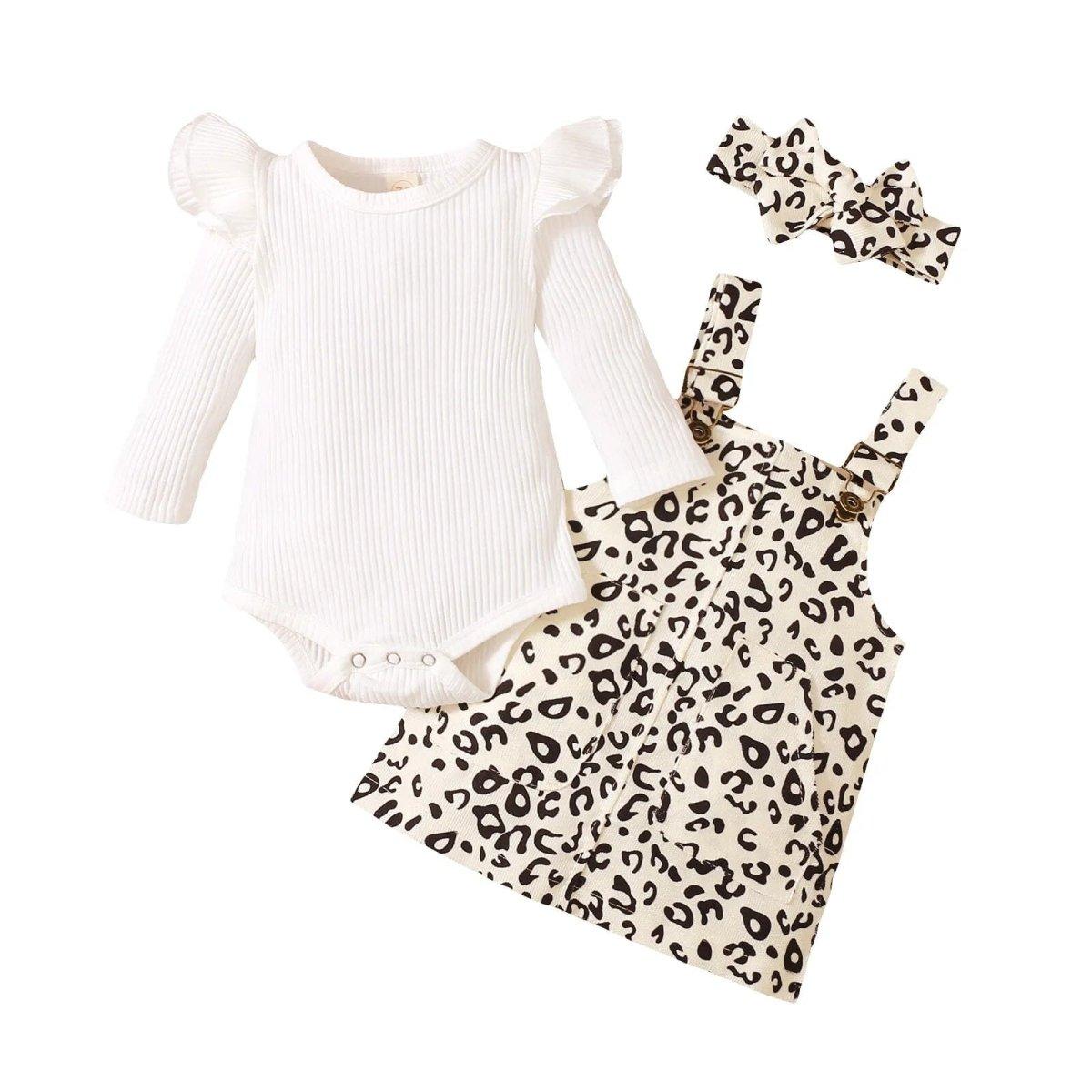 Baby Girl Suspender Skirt Leopard Print - Nagatta