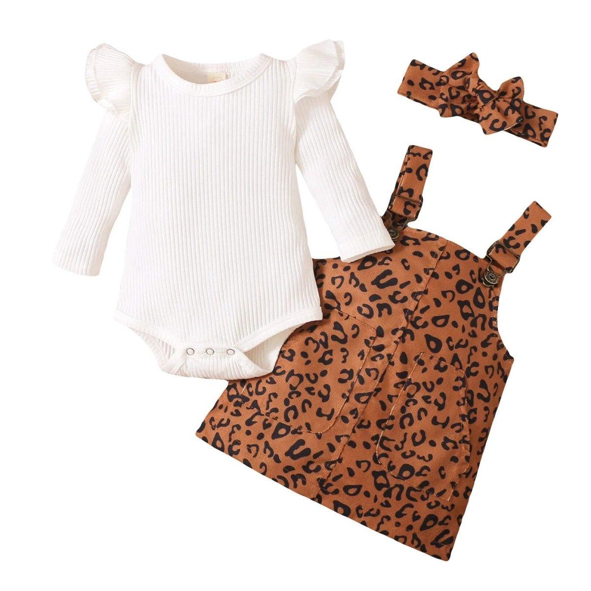 Baby Girl Suspender Skirt Leopard Print - Nagatta