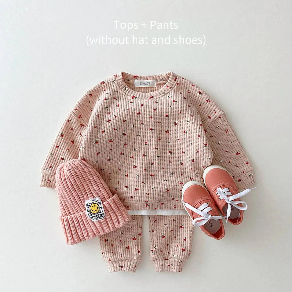 Baby Girl Waffle Cotton Set - Nagatta