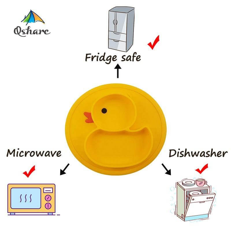 Baby Silicone Duck Plate for Safe and Fun Mealtime - Nagatta