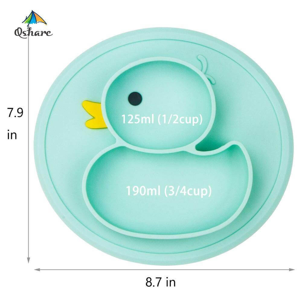 Baby Silicone Duck Plate for Safe and Fun Mealtime - Nagatta