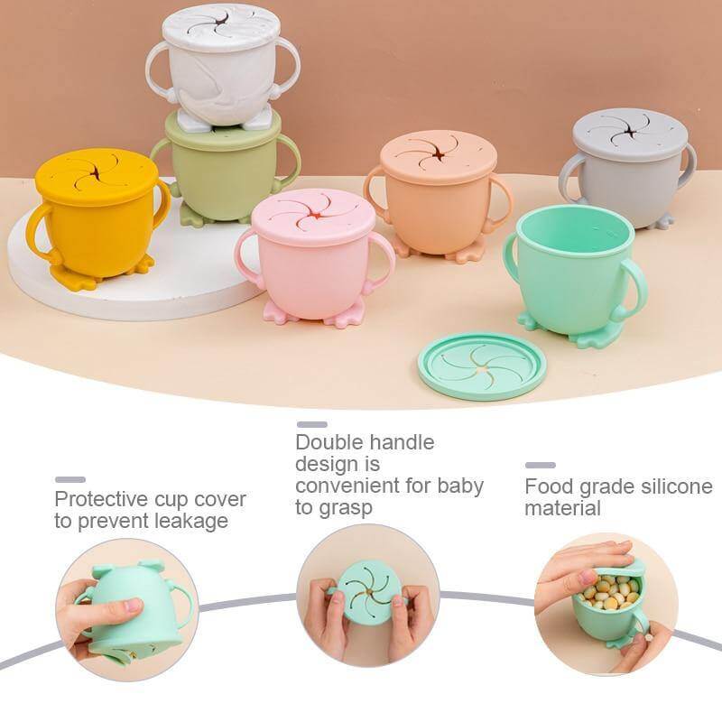 Baby Silicone Snack Cup for Toddlers with No Spill Design - Nagatta