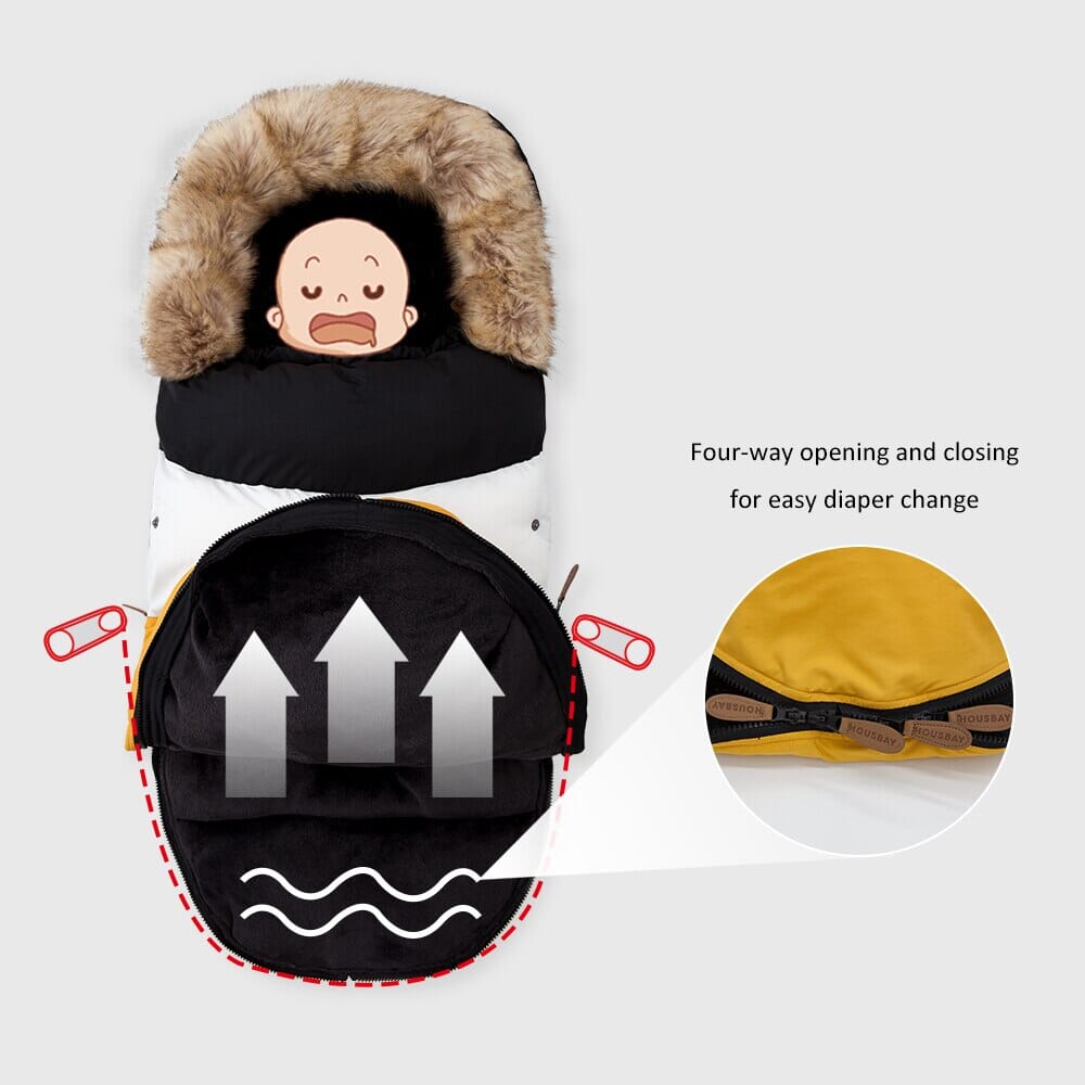 Baby Sleeping Removable Fur Collar Sleep Sack - Nagatta