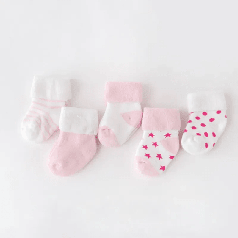 Baby Thick Socks for Newborns 0-12 Months - 5 Pairs - Nagatta