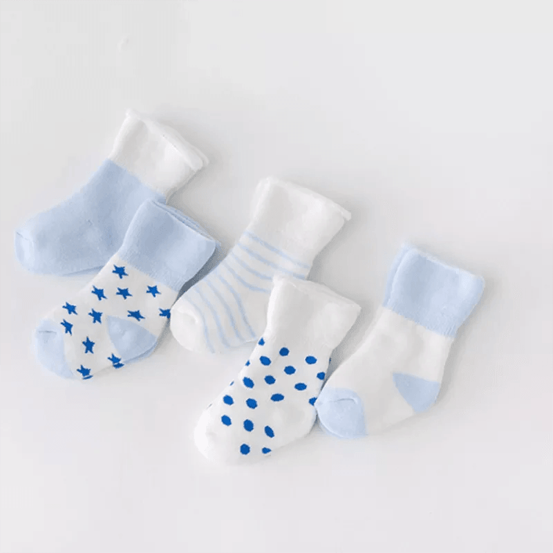 Baby Thick Socks for Newborns 0-12 Months - 5 Pairs - Nagatta