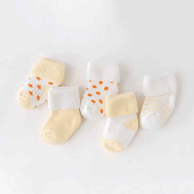 Baby Thick Socks for Newborns 0-12 Months - 5 Pairs - Nagatta