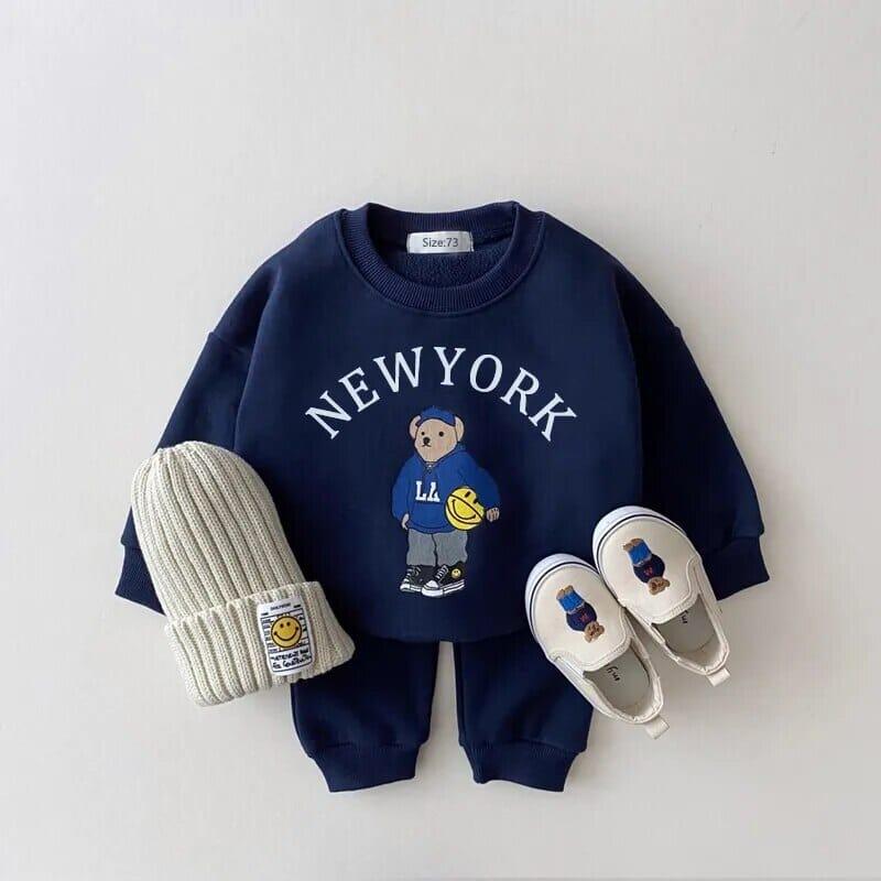 Baby Tracksuit Set Letter Bear - Nagatta