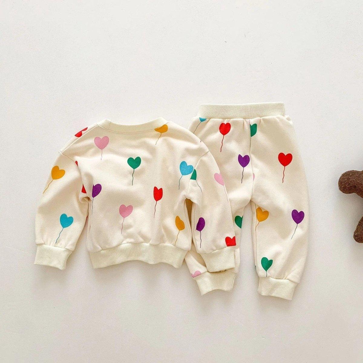 Baby Tracksuit Set Love Printing - Nagatta