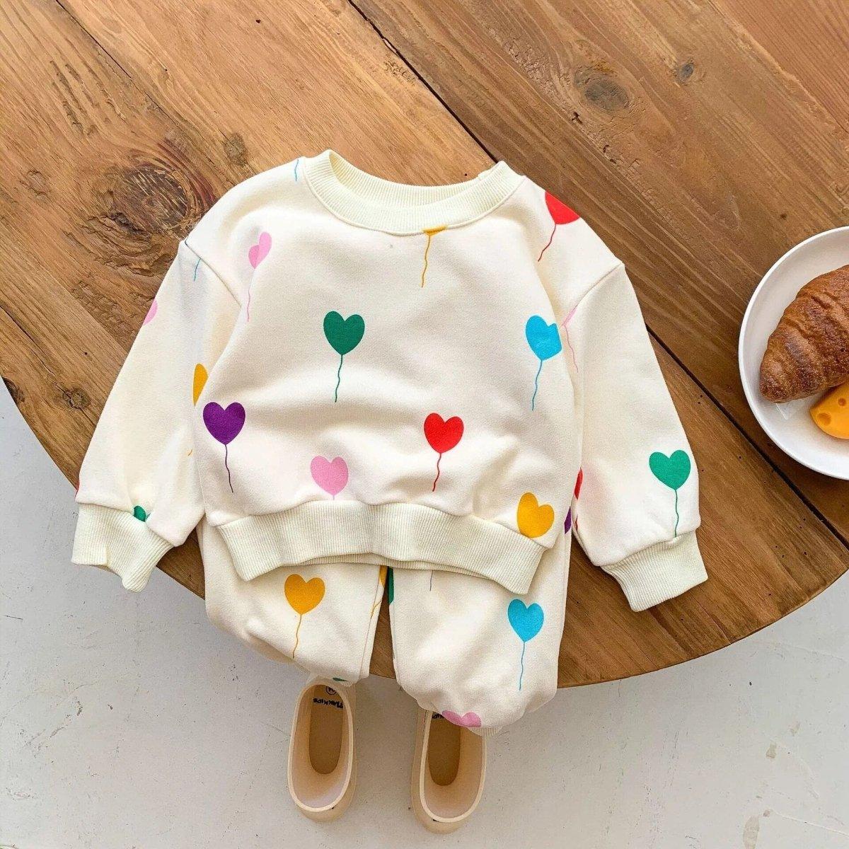 Baby Tracksuit Set Love Printing - Nagatta