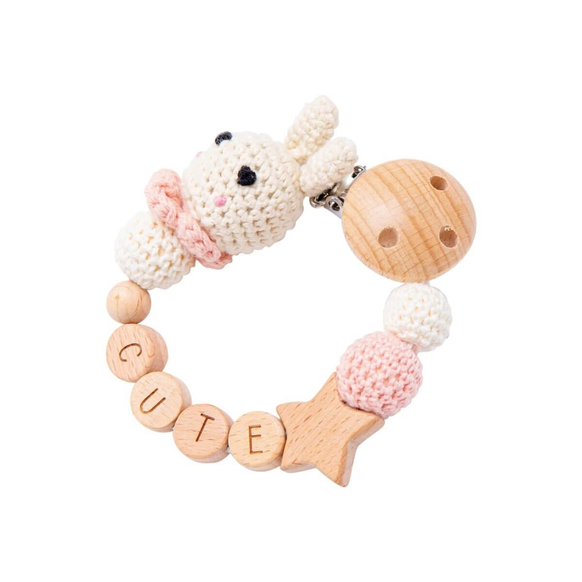 Baby Wood & Crochet Teething Chain for Soothing Relief - Nagatta