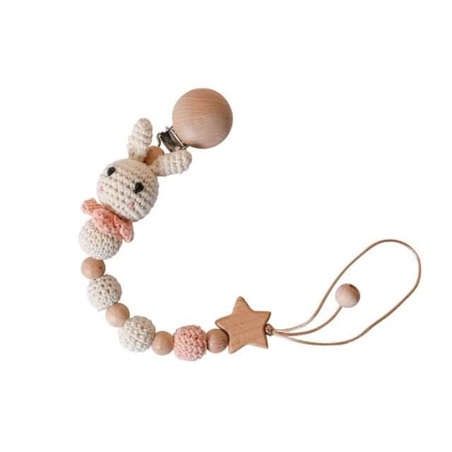 Baby Wood & Crochet Teething Chain for Soothing Relief - Nagatta