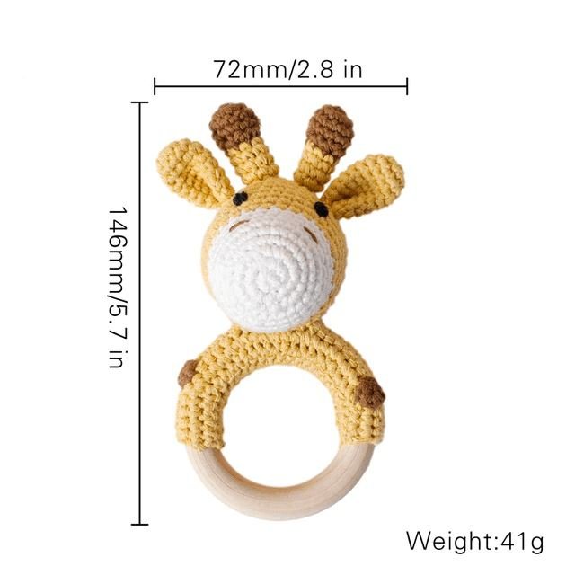 Crochet Animal Baby Teether Toy for Safe Teething Relief - Nagatta