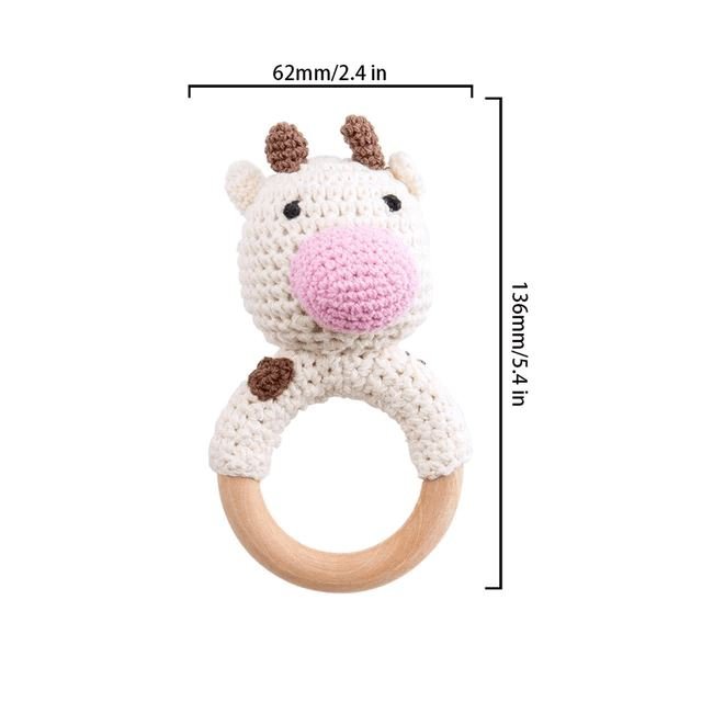 Crochet Animal Baby Teether Toy for Safe Teething Relief - Nagatta