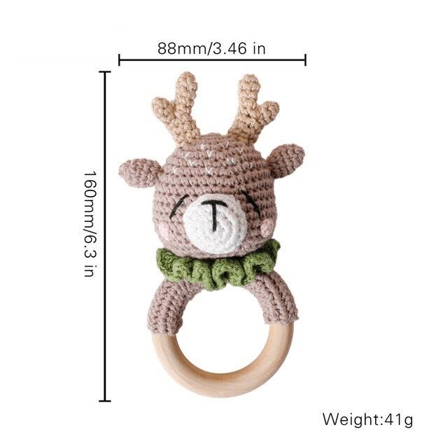 Crochet Animal Baby Teether Toy for Safe Teething Relief - Nagatta