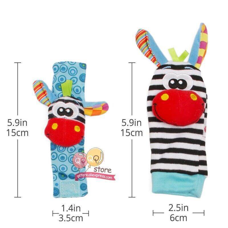 Foot Wrist Rattle Set 4 Pieces for Baby Development Fun - Nagatta