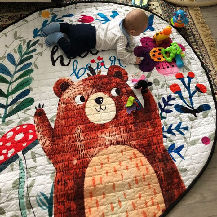 Hello Bear Baby Play Mat - Soft Cotton Play Area for Kids - Nagatta