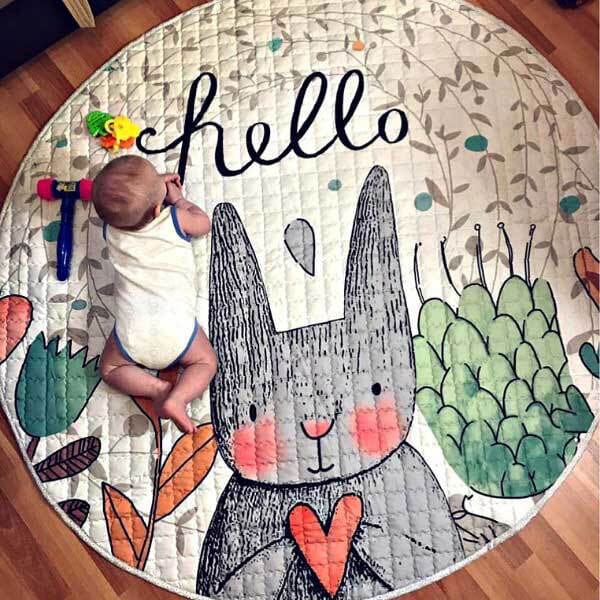 Hello Bunny Baby Play Mat for Safe Tummy Time Fun - Nagatta