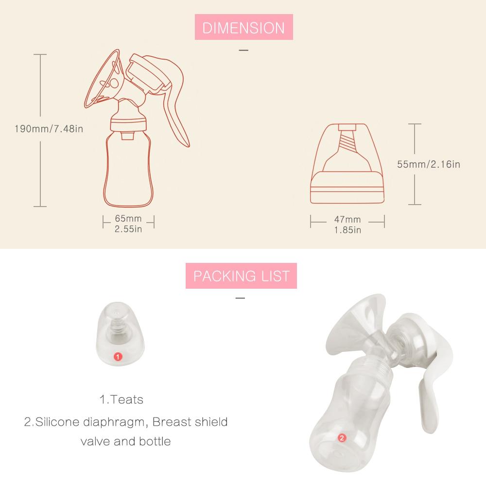 Manual Breast Feeding Pump with Ergonomic Swivel Handle - Nagatta