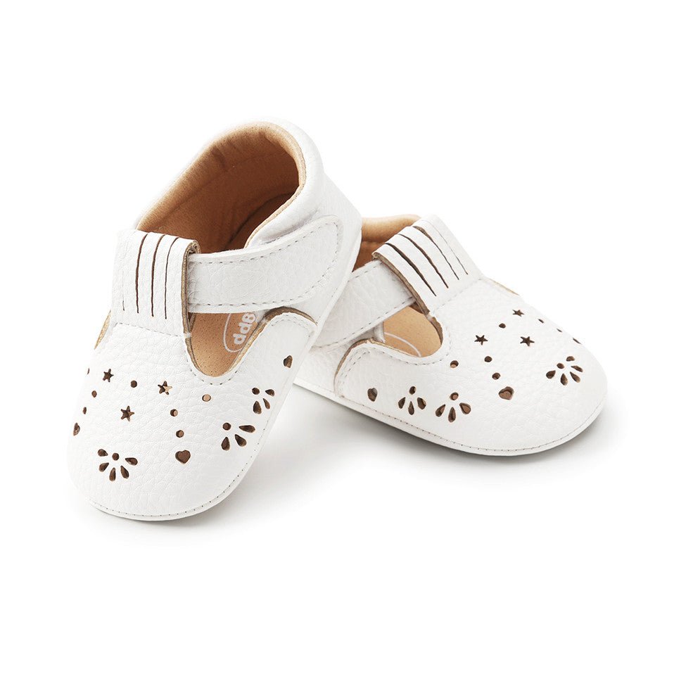 Moccasins Baby Girl Shoes with Soft Rubber Sole for Crawling - Nagatta