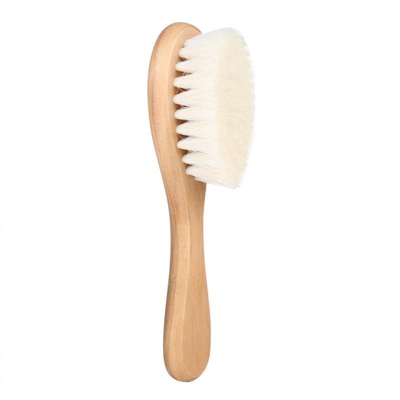 Natural Wool Baby Wooden Brush for Newborns Hair Care - Nagatta