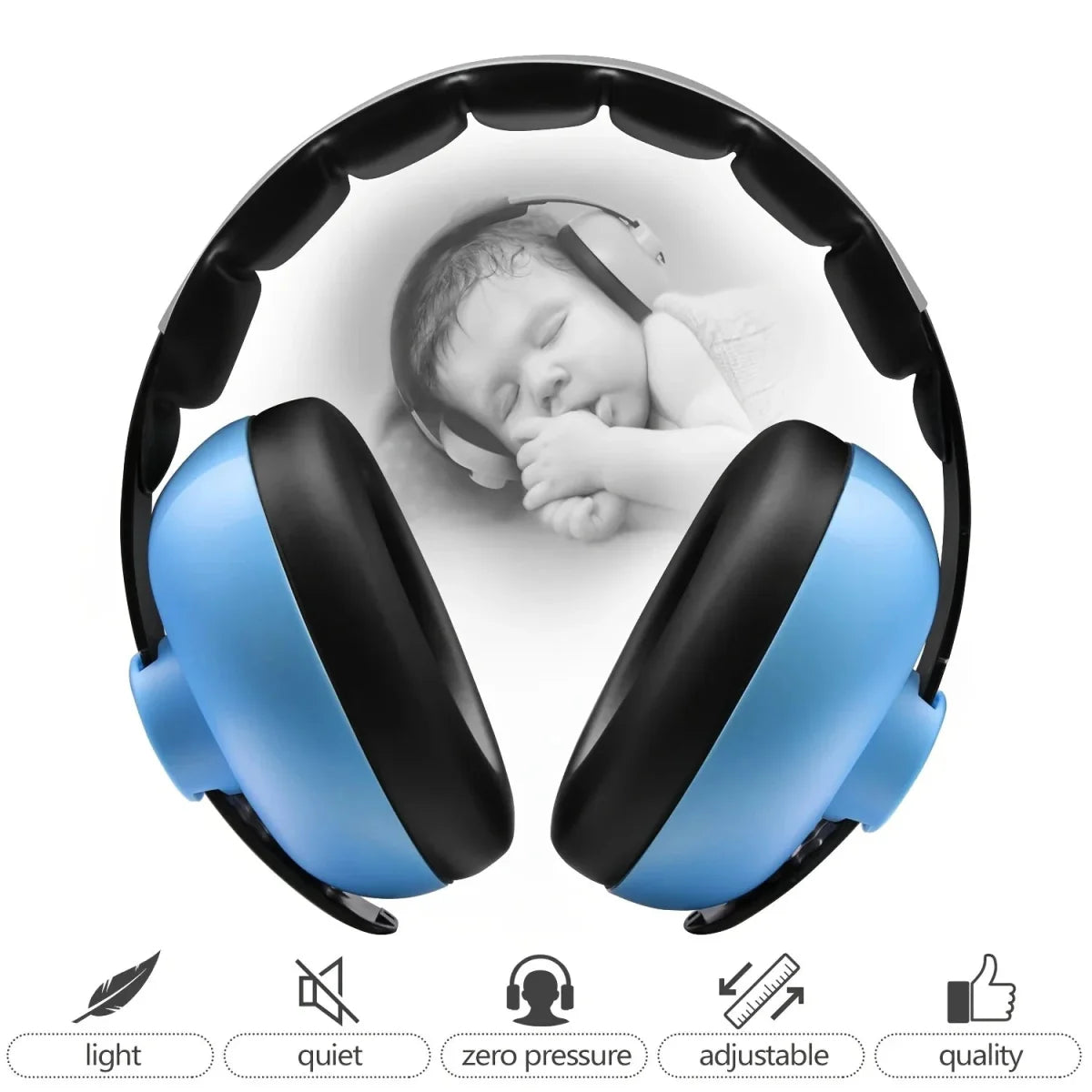 Newborn Noise Cancelling Headphones for Baby's Hearing Safety - Nagatta