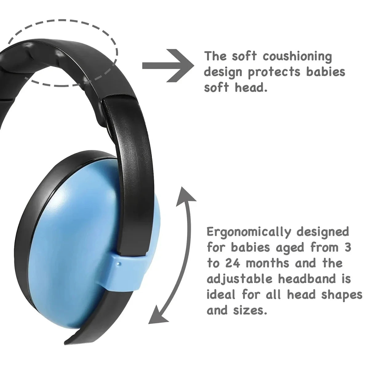 Newborn Noise Cancelling Headphones for Baby's Hearing Safety - Nagatta