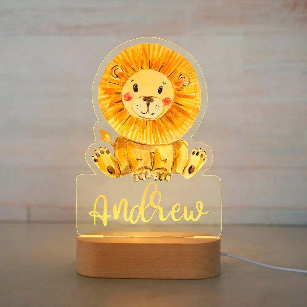 Personalised Baby Animal LED USB Night Light for Kids - Nagatta