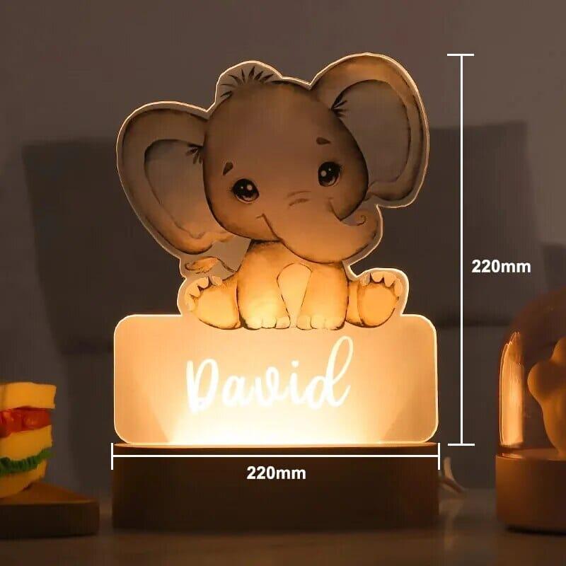 Personalised Baby Animal LED USB Night Light for Kids - Nagatta