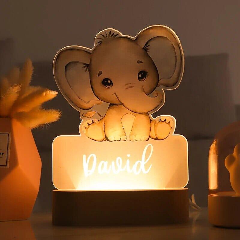 Personalised Baby Animal LED USB Night Light for Kids - Nagatta