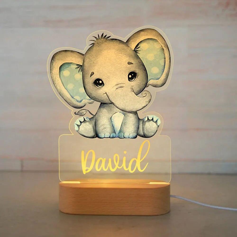 Personalised Baby Animal LED USB Night Light for Kids - Nagatta