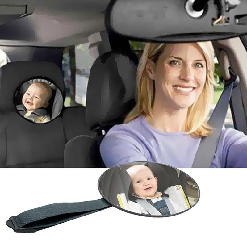 Round Shape Baby Car Mirror for Safe Rear View Driving - Nagatta