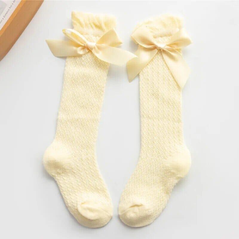 Royal Style Baby Girl Socks with Bow Pattern and Comfort - Nagatta